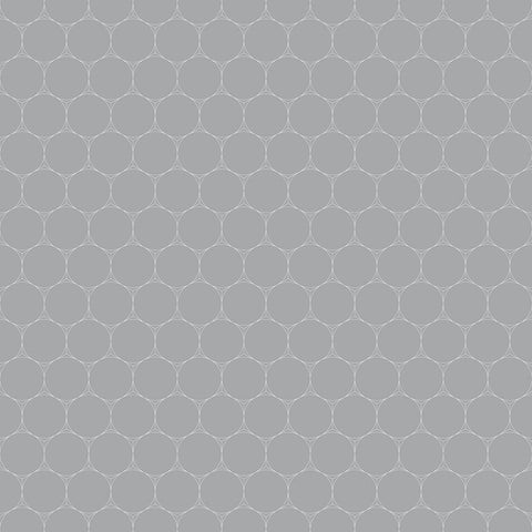 Small Isometric Hive XV White Modern Wood Framed Art Print with Double Matting by Grayscale