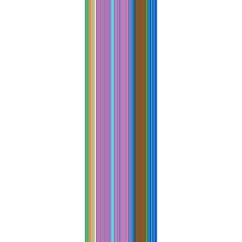 Stripe Totem IV White Modern Wood Framed Art Print by Grayscale