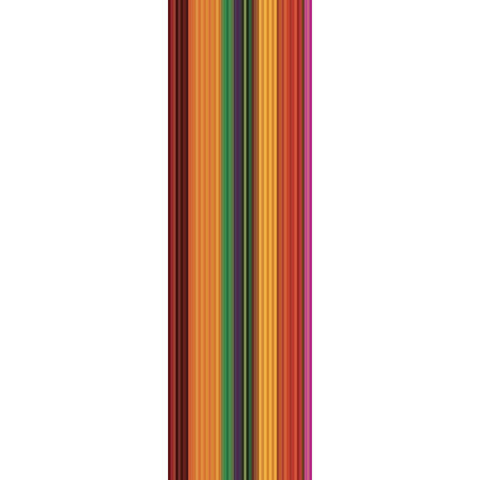 Stripe Totem IX Gold Ornate Wood Framed Art Print with Double Matting by Grayscale