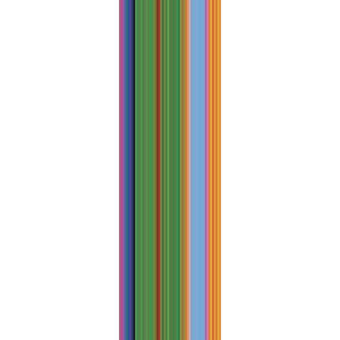 Stripe Totem X Gold Ornate Wood Framed Art Print with Double Matting by Grayscale