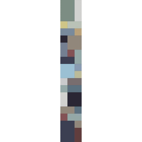 Tall Totem X Black Modern Wood Framed Art Print with Double Matting by Grayscale
