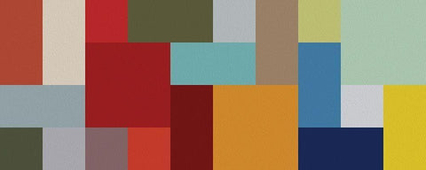 Bright Blocks Wide II White Modern Wood Framed Art Print with Double Matting by Grayscale