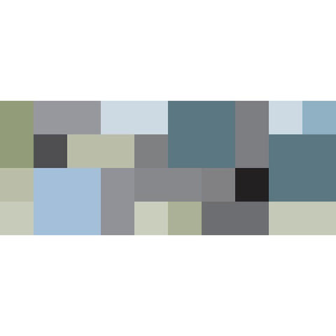 Bright Blocks Wide III White Modern Wood Framed Art Print by Grayscale