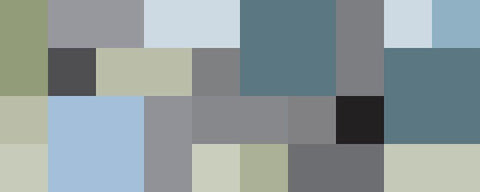 Bright Blocks Wide III White Modern Wood Framed Art Print with Double Matting by Grayscale