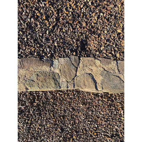 Rock Stripe I White Modern Wood Framed Art Print by Grayscale