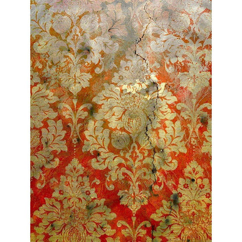 Pretty Pattern II Gold Ornate Wood Framed Art Print with Double Matting by Grayscale