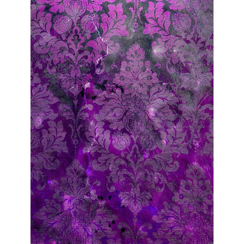Pretty Pattern VI Gold Ornate Wood Framed Art Print with Double Matting by Grayscale