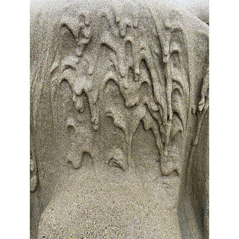 Wet Sand IX White Modern Wood Framed Art Print by Grayscale