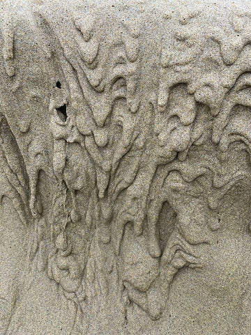 Wet Sand XI White Modern Wood Framed Art Print with Double Matting by Grayscale