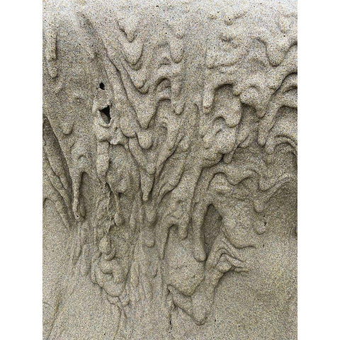Wet Sand XI Black Modern Wood Framed Art Print with Double Matting by Grayscale