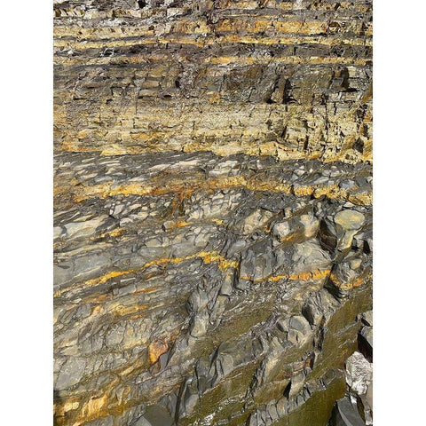 Rock Stripe IV Black Modern Wood Framed Art Print with Double Matting by Grayscale