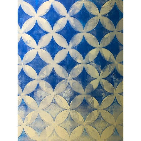 Diamonds I White Modern Wood Framed Art Print by Grayscale
