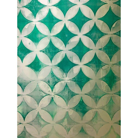 Diamonds III White Modern Wood Framed Art Print by Grayscale