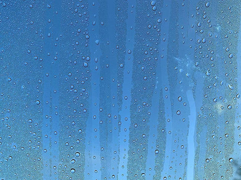 Rain Stripe III White Modern Wood Framed Art Print with Double Matting by Grayscale