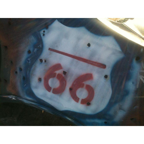 66 Black Modern Wood Framed Art Print by Grayscale