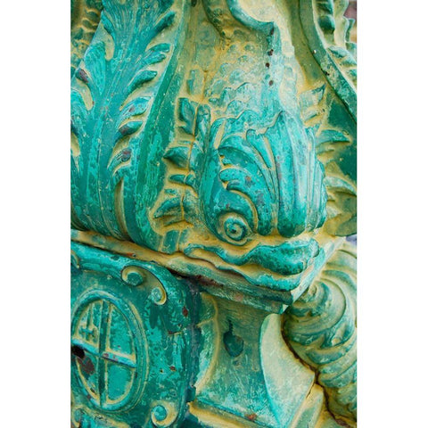 Fish Head I Gold Ornate Wood Framed Art Print with Double Matting by Grayscale