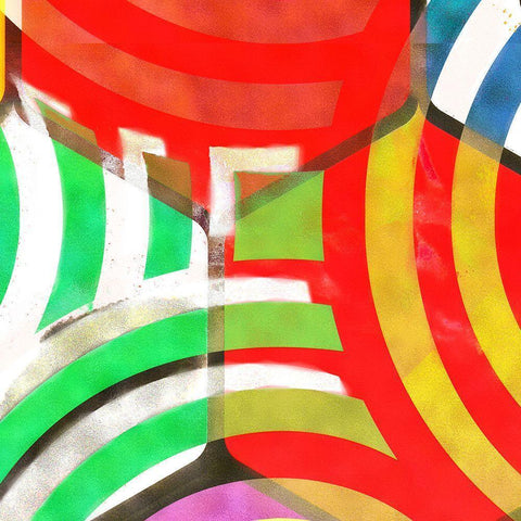 Graffiti in Red 1 White Modern Wood Framed Art Print by Tenoever, William