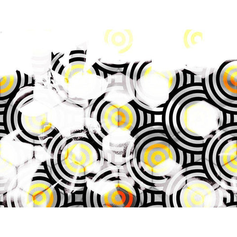 Honeycomb 10 Black Modern Wood Framed Art Print with Double Matting by Tenoever, William