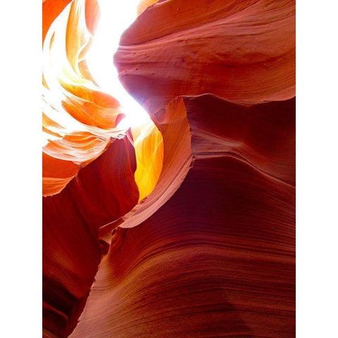 Antelope Canyon I White Modern Wood Framed Art Print by Popcorn