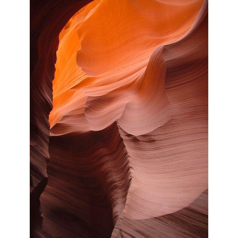 Antelope Canyon VIII White Modern Wood Framed Art Print by Popcorn