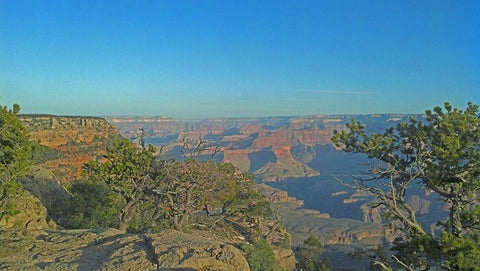 Grand Canyon 7: North Rim White Modern Wood Framed Art Print with Double Matting by Popcorn