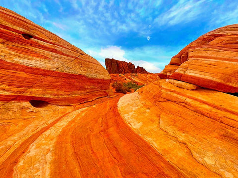 ValleyOfFire:Gibraltar Black Ornate Wood Framed Art Print with Double Matting by Tenoever, William