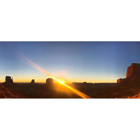 Monument Valley I Black Modern Wood Framed Art Print by Popcorn