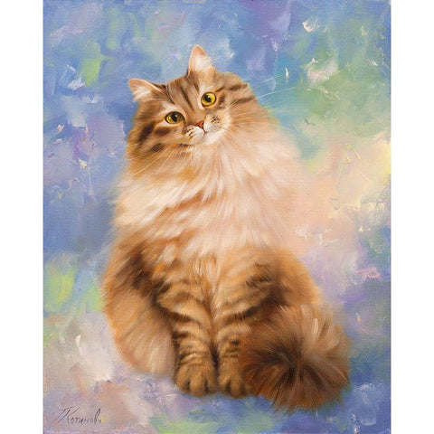 Murka White Modern Wood Framed Art Print by Kotinova, Galina