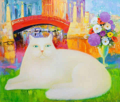 Summer day Black Ornate Wood Framed Art Print with Double Matting by Kotinova, Galina