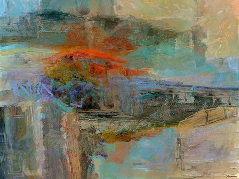 Emergence III White Modern Wood Framed Art Print with Double Matting by Tienhaara, Michael