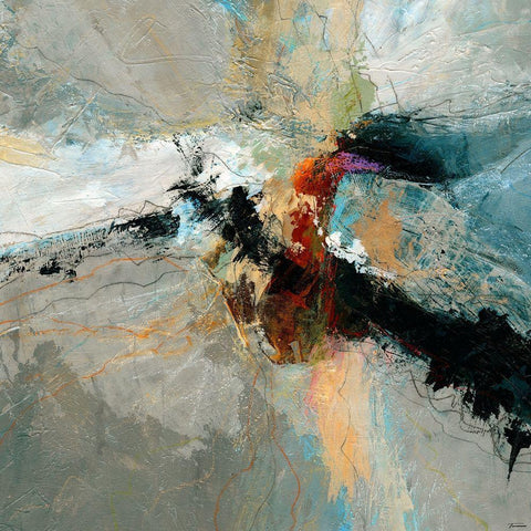 Sculpted III White Modern Wood Framed Art Print with Double Matting by Tienhaara, Michael