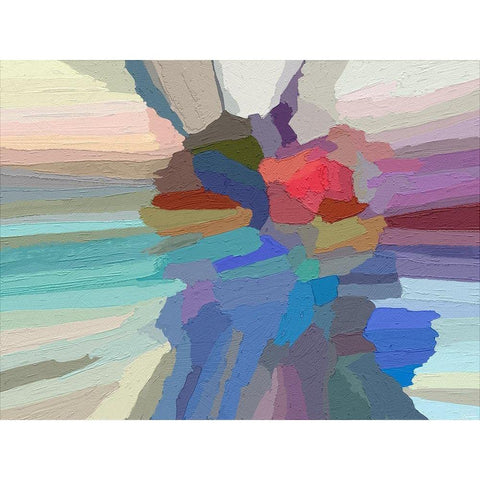 Pulsations II Black Modern Wood Framed Art Print with Double Matting by Tienhaara, Michael