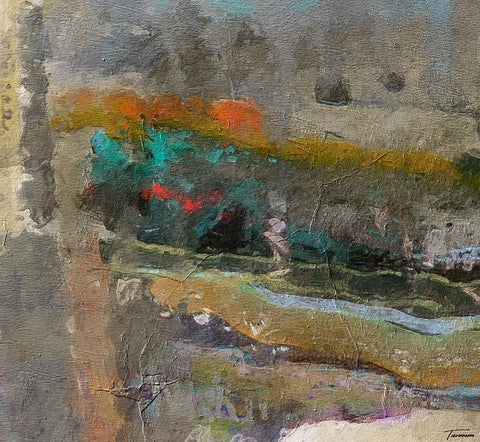 Reflective II FX Black Modern Wood Framed Art Print by Tienhaara, Michael