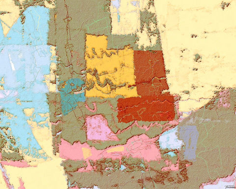 Sherbert I V 6 White Modern Wood Framed Art Print with Double Matting by Tienhaara, Michael