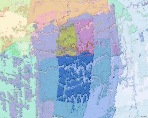 Sherbert II V 1 Black Modern Wood Framed Art Print by Tienhaara, Michael