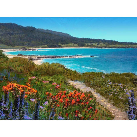 Coastal Inlet I Gold Ornate Wood Framed Art Print with Double Matting by Tienhaara, Michael