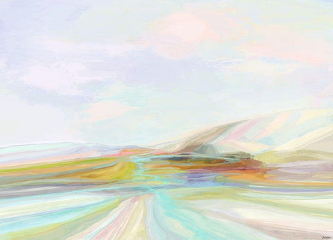Cliffs II White Modern Wood Framed Art Print with Double Matting by Tienhaara, Michael