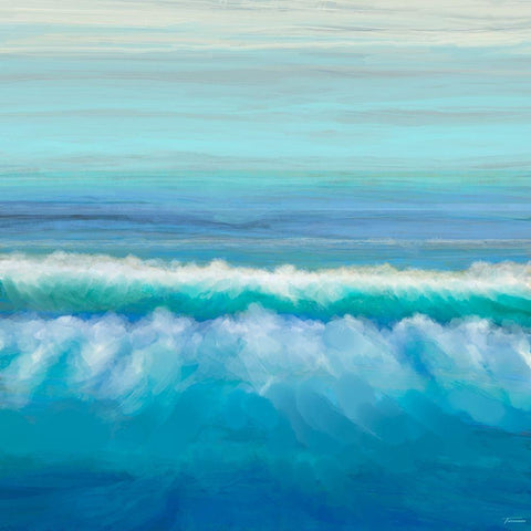 Seascape II Gold Ornate Wood Framed Art Print with Double Matting by Tienhaara, Michael