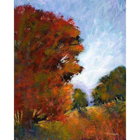 Falls Romance I Gold Ornate Wood Framed Art Print with Double Matting by Tienhaara, Michael