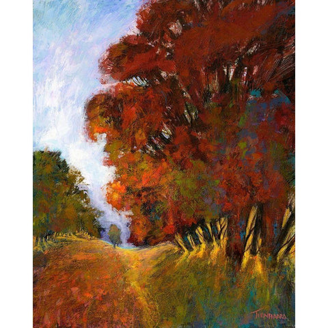 Falls Romance II Gold Ornate Wood Framed Art Print with Double Matting by Tienhaara, Michael