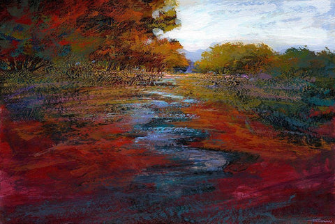 Serene Journey IV White Modern Wood Framed Art Print with Double Matting by Tienhaara, Michael
