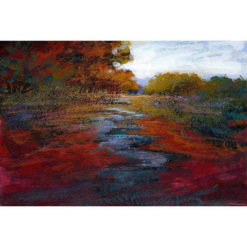 Serene Journey IV Gold Ornate Wood Framed Art Print with Double Matting by Tienhaara, Michael