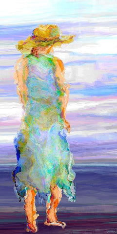 Female Standing II White Modern Wood Framed Art Print with Double Matting by Tienhaara, Michael