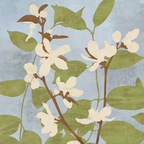 Secret Garden II White Modern Wood Framed Art Print by Lange, Erin