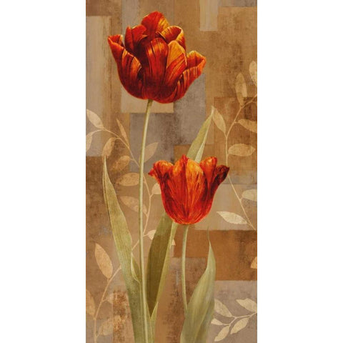 Red Impression II Gold Ornate Wood Framed Art Print with Double Matting by Lange, Erin