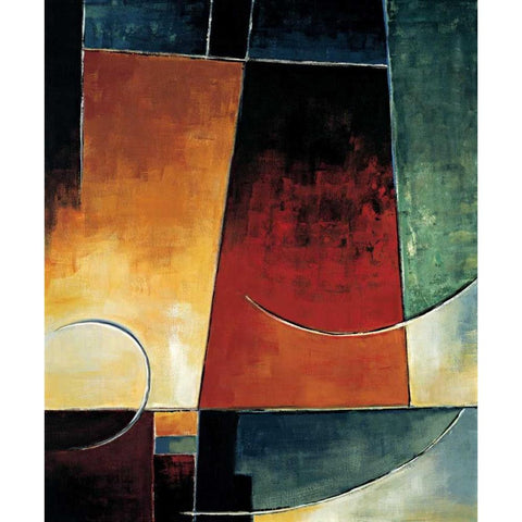 In the Mix I Black Modern Wood Framed Art Print with Double Matting by Taylor, Franklin