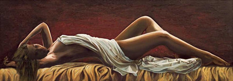 Dolce sognare White Modern Wood Framed Art Print with Double Matting by Mariani, Giorgio