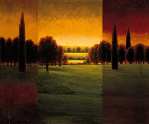 The Break of Dawn I White Modern Wood Framed Art Print with Double Matting by Williams, Gregory