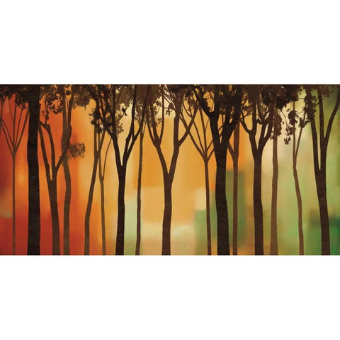 Twilight Silhouette Gold Ornate Wood Framed Art Print with Double Matting by Williams, Gregory