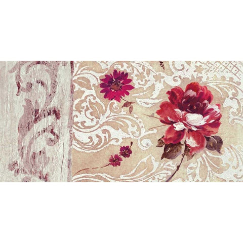 Fleurs Neoclassique I Gold Ornate Wood Framed Art Print with Double Matting by Simon, Helene